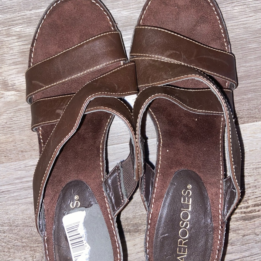Aerosoles 6.5 Charlott Mule Sandals brown - Picture 3 of 8